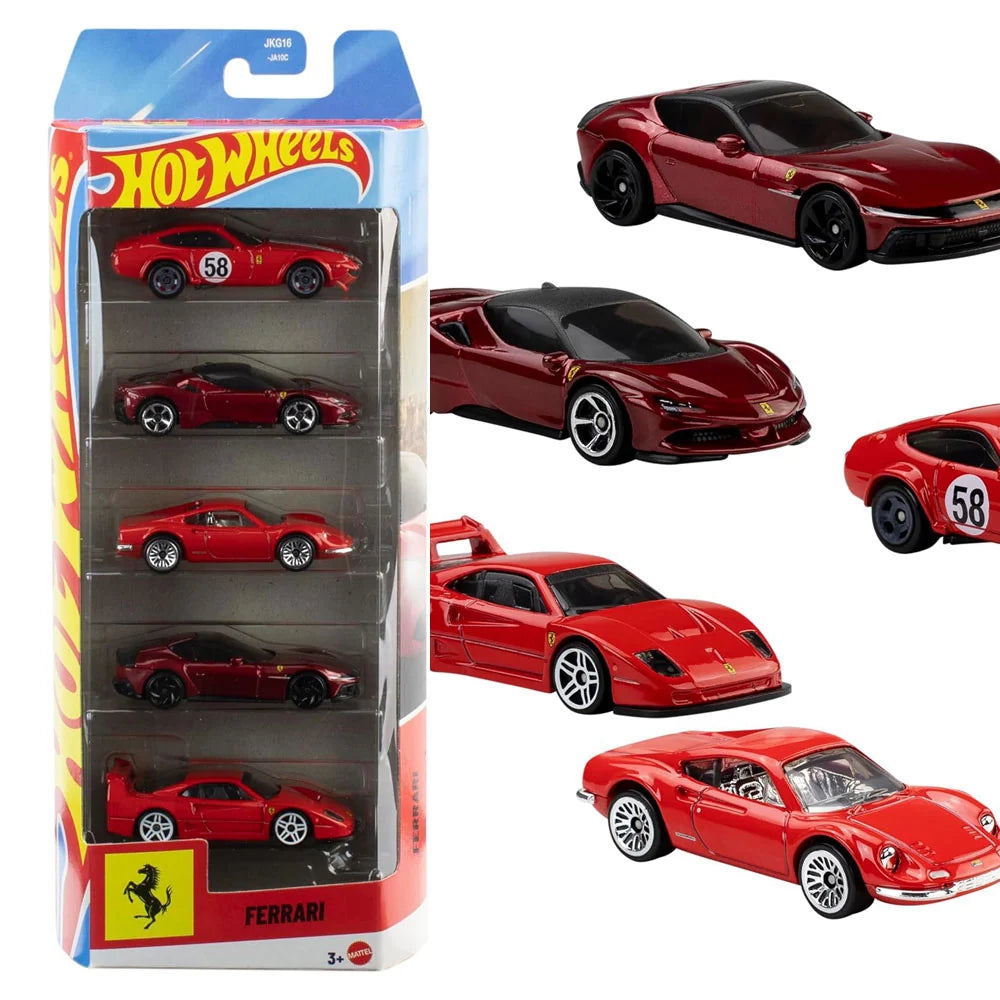 Hot Wheels - Ferrari “Rosso” 5 Pack