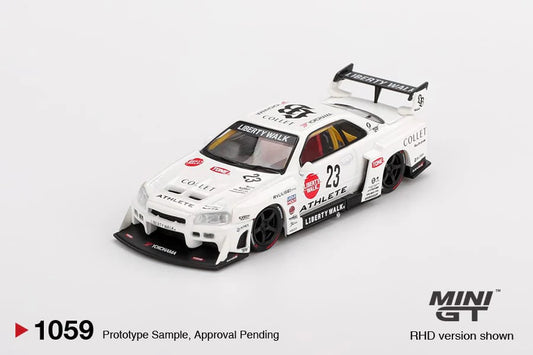MINI GT #1059 NISSAN LB-ER34 SUPER SILHOUETTE ATHLETE COLLET