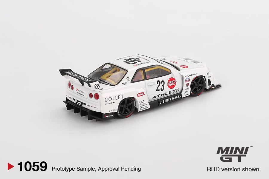 MINI GT #1059 NISSAN LB-ER34 SUPER SILHOUETTE ATHLETE COLLET