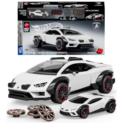 Hot Wheels Brick Shop Lamborghini Huracán Sterrato Building Set – 268 Pieces