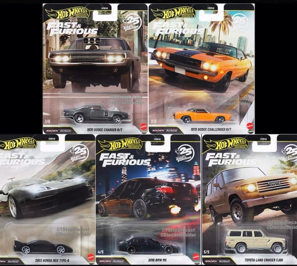 Hot Wheels - Premium- Fast & Furious 2026 - Mix 3 - Full Set Incl. Chase 1970 Dodge Charger!