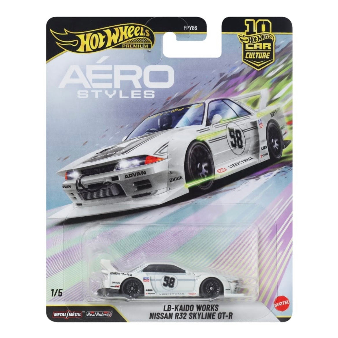 Hot Wheels Premium - Aero Styles - LB Kaido Works R32 Nissan Skyline GTR