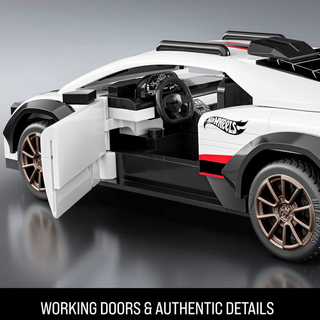 Hot Wheels Brick Shop Lamborghini Huracán Sterrato Building Set – 268 Pieces