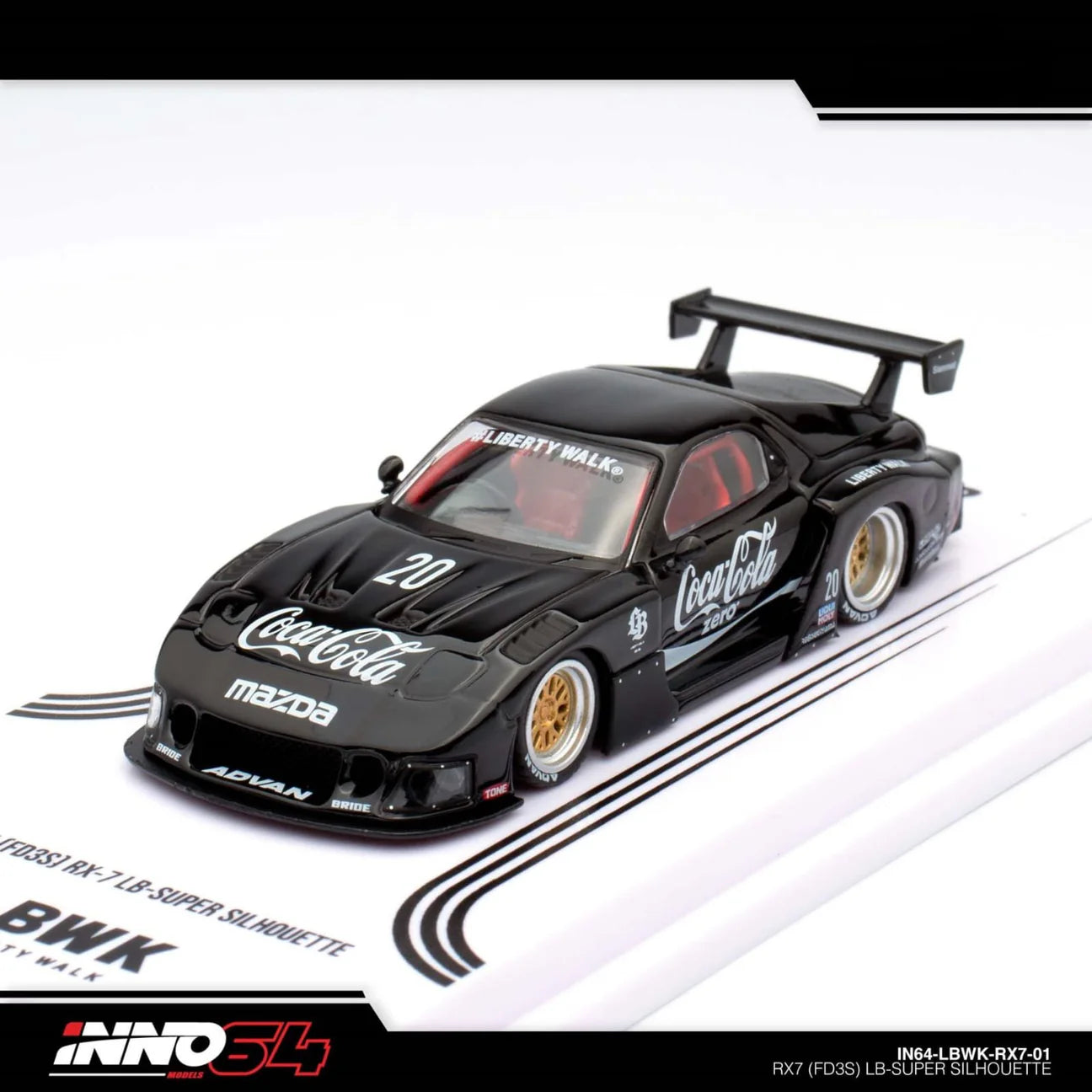 INNO 64 MAZDA RX-7 LB-SUPER SILHOUETTE COCA-COLA - 1/64
