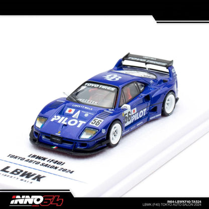 INNO 64 FERRARI F40 LIBERTY WALK PILOT BLUE - TOKYO AUTO SALON 2024