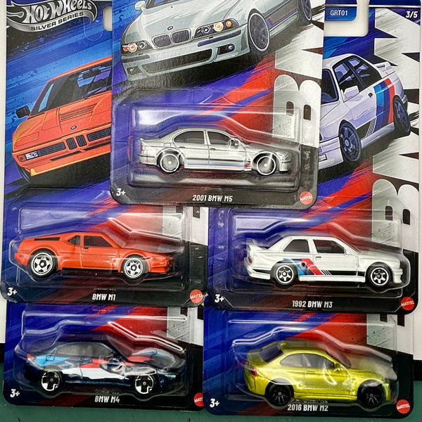 Hot Wheels - Silver Series - BMW - Full Set M1-M5