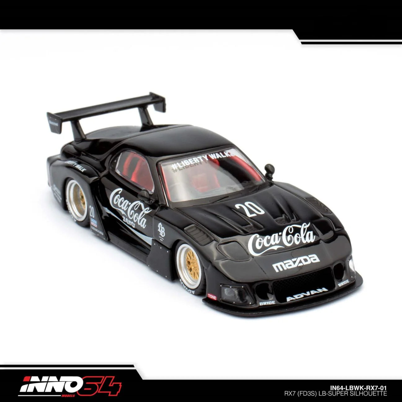 INNO 64 MAZDA RX-7 LB-SUPER SILHOUETTE COCA-COLA - 1/64