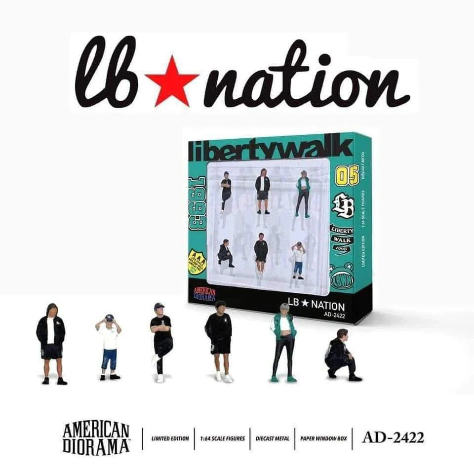 AMERICAN DIORAMA LB★NATION MINIATURE FIGURINE SET - 1/64 SCALE