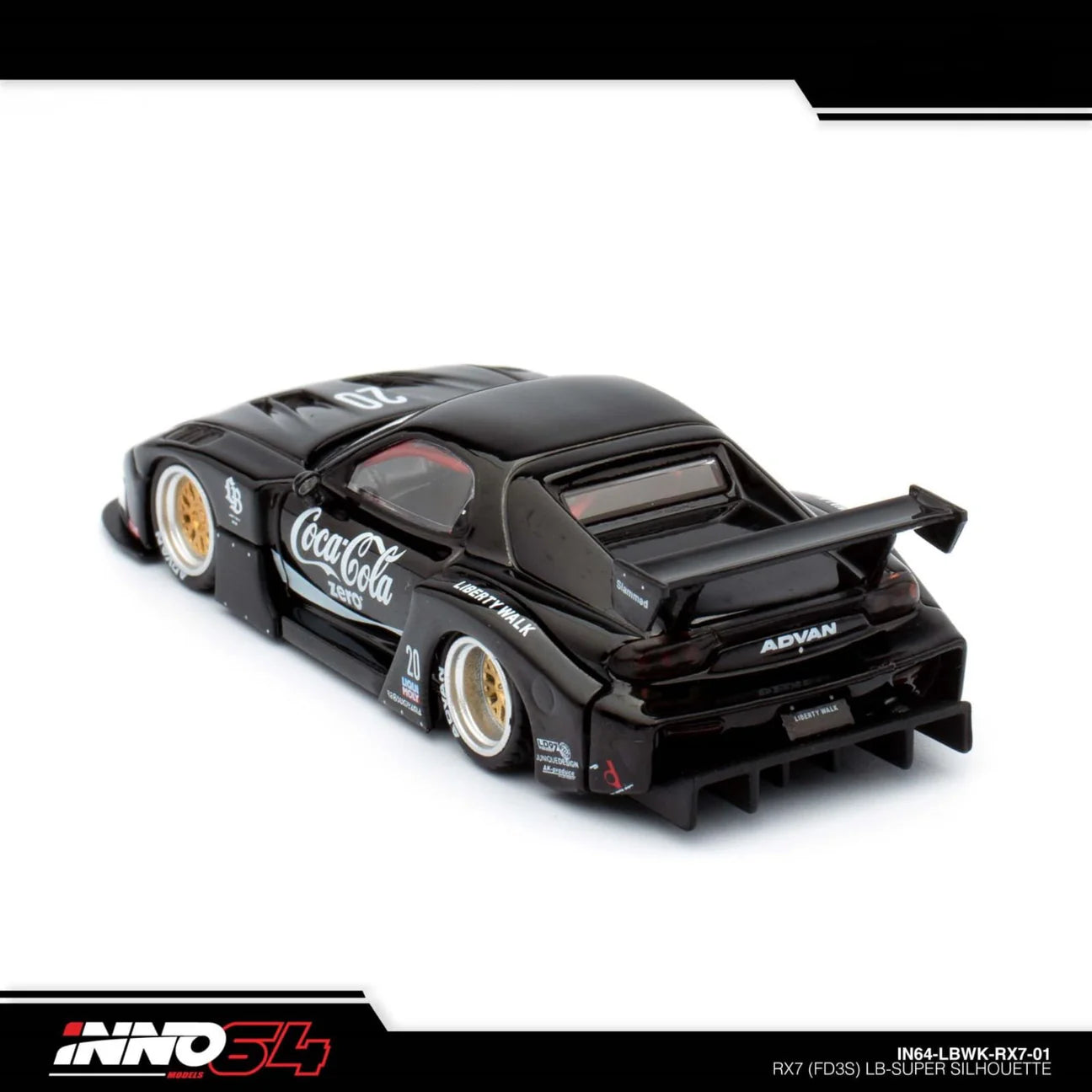 INNO 64 MAZDA RX-7 LB-SUPER SILHOUETTE COCA-COLA - 1/64