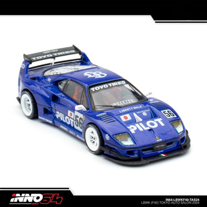 INNO 64 FERRARI F40 LIBERTY WALK PILOT BLUE - TOKYO AUTO SALON 2024