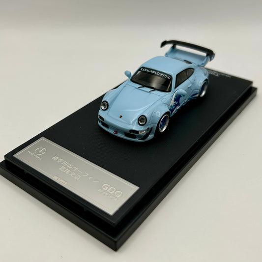 Time Micro - Porsche 911 993 RWB Kanagawa Surfing Livery Blue 1/64 Limited Edition