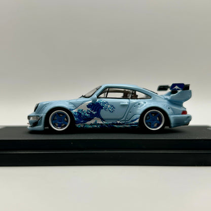 Time Micro - Porsche 911 993 RWB Kanagawa Surfing Livery Blue 1/64 Limited Edition