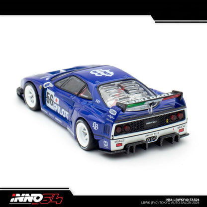 INNO 64 FERRARI F40 LIBERTY WALK PILOT BLUE - TOKYO AUTO SALON 2024