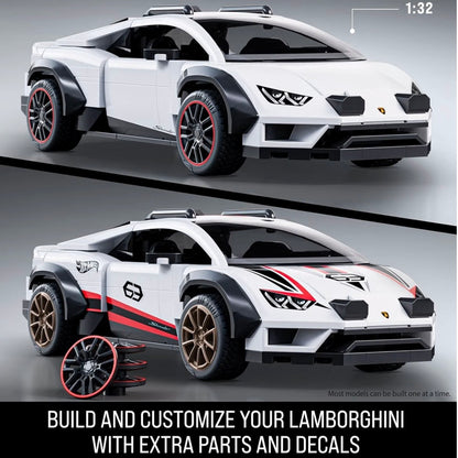 Hot Wheels Brick Shop Lamborghini Huracán Sterrato Building Set – 268 Pieces