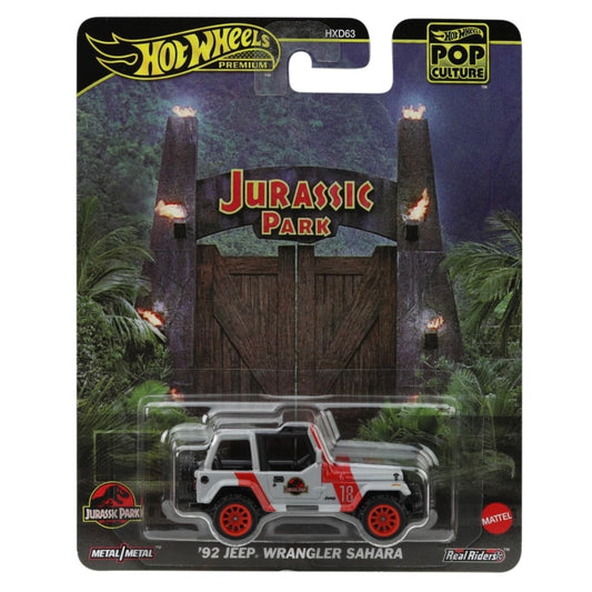 Hot Wheels Premium - Pop Culture 2025 Mix 4 - ‘92 Jeep Wrangler Sahara Jurassic Park