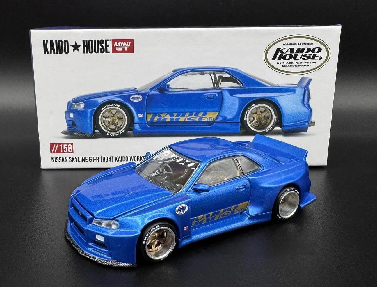 KAIDO★HOUSE #158 NISSAN SKYLINE GT-R R34 KAIDO WORKS V2 AERO SHINJUKU V2 - 1/64 SCALE