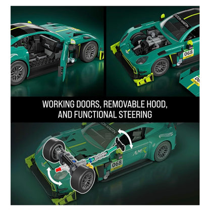 Hot Wheels Brick Shop ’24 Aston Martin Vantage GT3 Building Set – 793 Pieces
