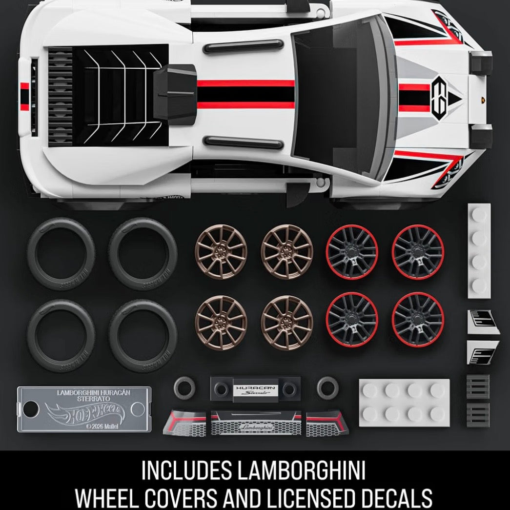 Hot Wheels Brick Shop Lamborghini Huracán Sterrato Building Set – 268 Pieces