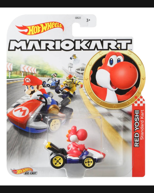 Hot Wheels - Mario Kart - Red Yoshi - Standard Kart