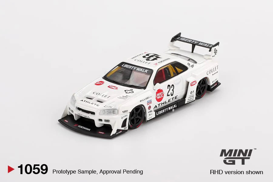 MINI GT #1059 NISSAN LB-ER34 SUPER SILHOUETTE ATHLETE COLLET