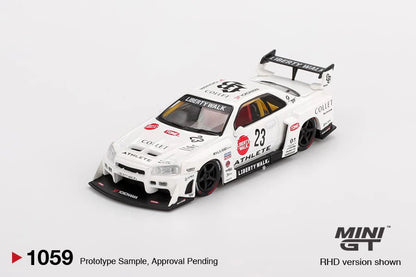 MINI GT #1059 NISSAN LB-ER34 SUPER SILHOUETTE ATHLETE COLLET