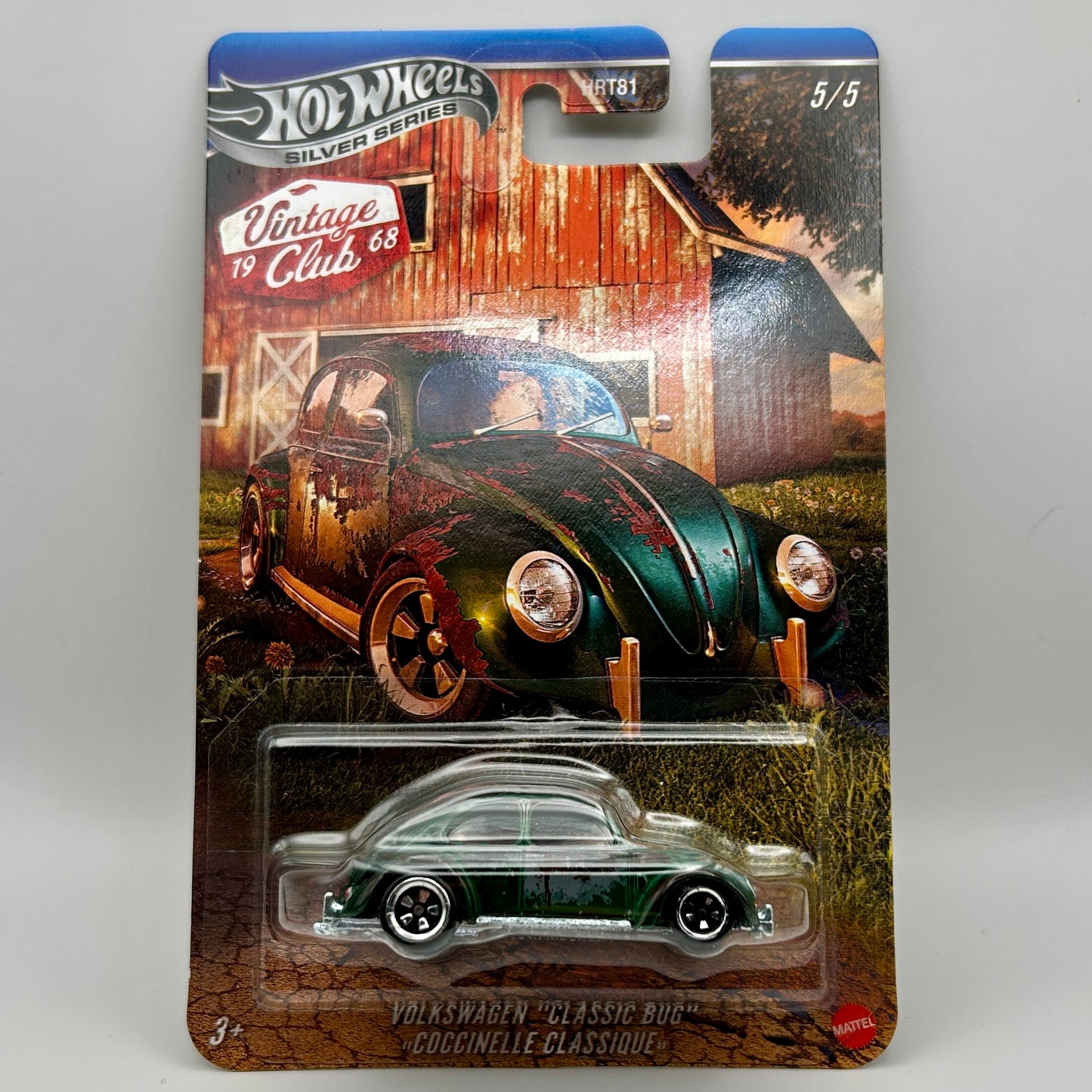 Hot Wheels - Silver Series - Vintage Club - Volkswagen Classic Bug (Metal Base)