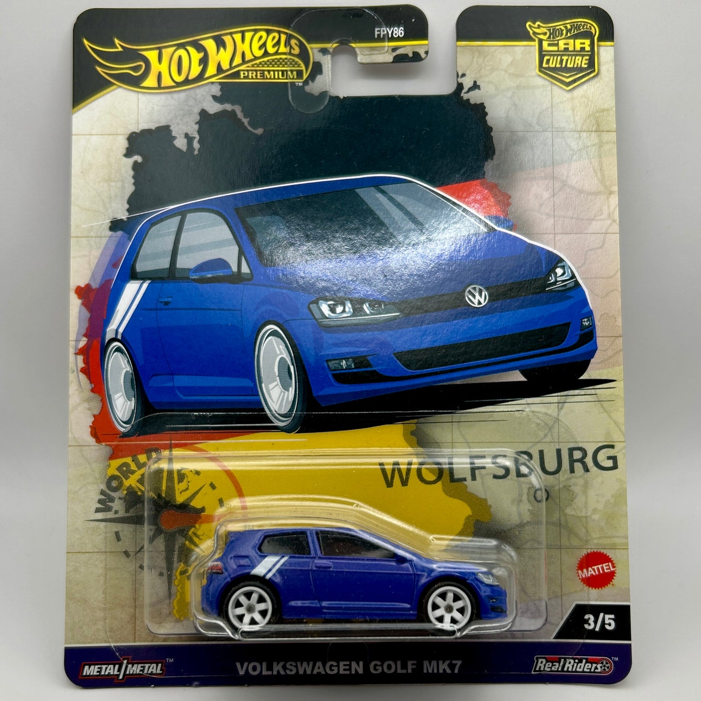 Hot Wheels Premium - World Tour - Volkswagen Golf MK7